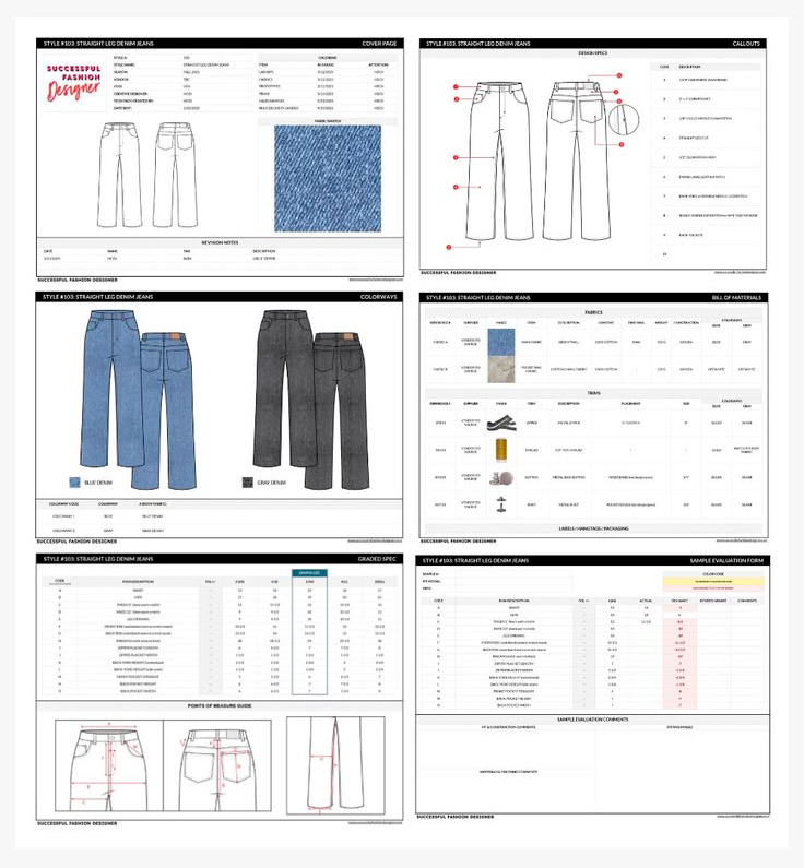 Ficha técnica de denim