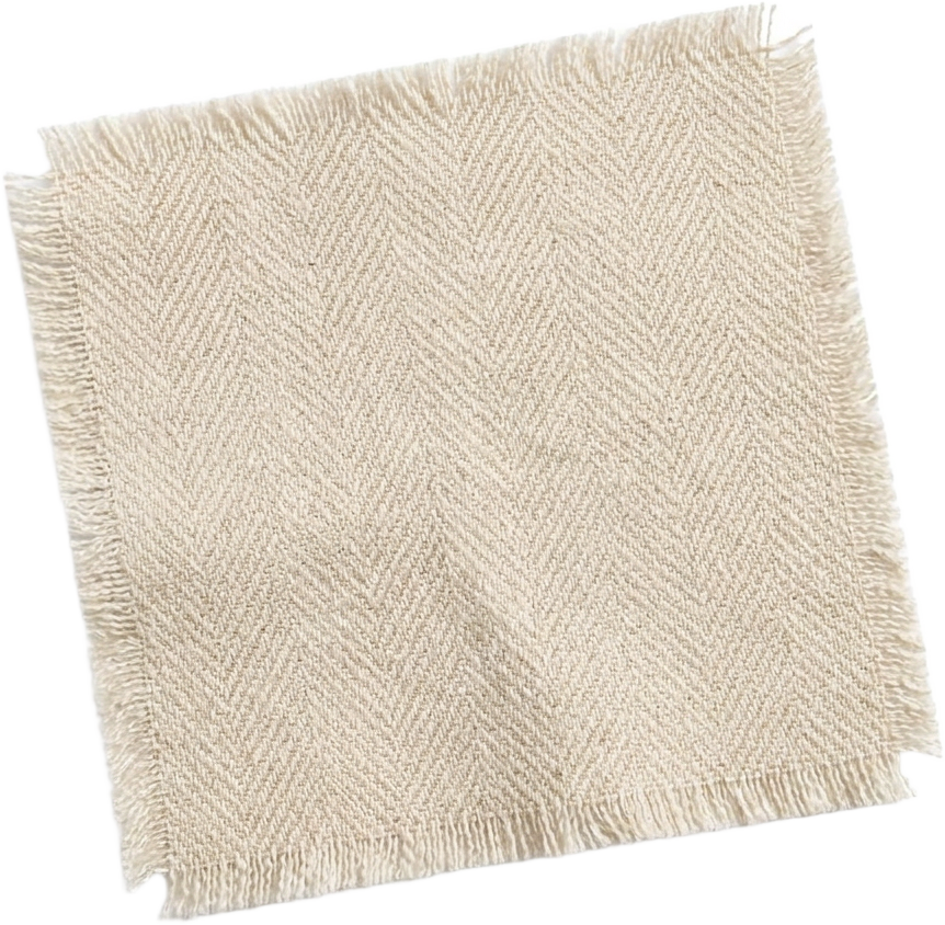 Ecru Herringbone